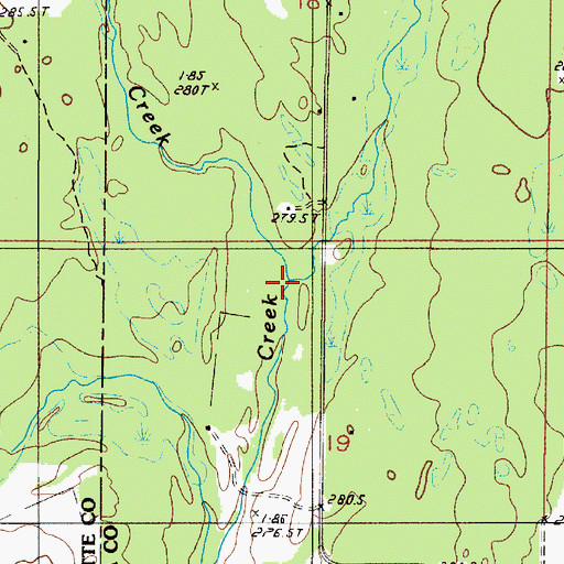 Topographic Map of Summer Meadow Creek, MI