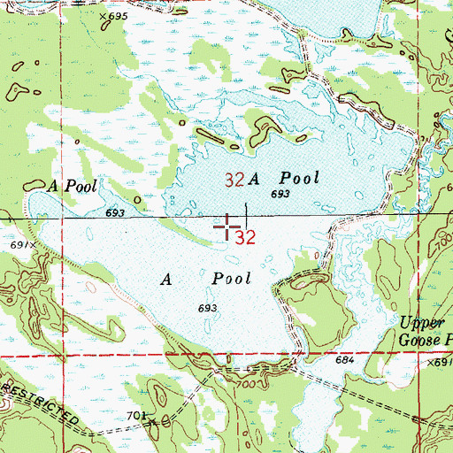 Topographic Map of A Pool, MI