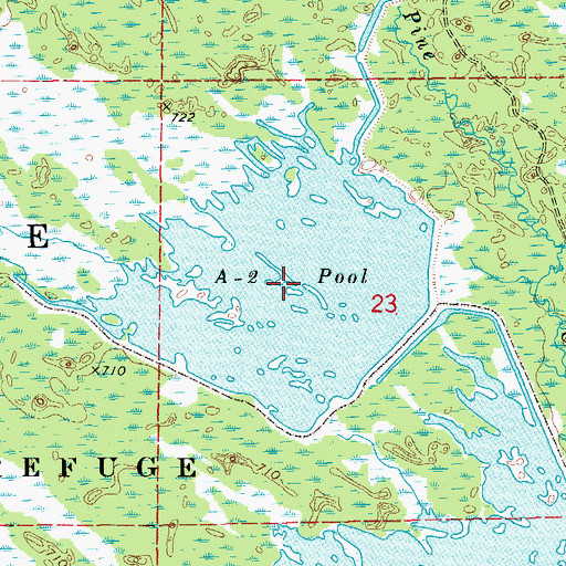 Topographic Map of A-Two Pool, MI