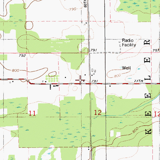 Topographic Map of Abbott School, MI