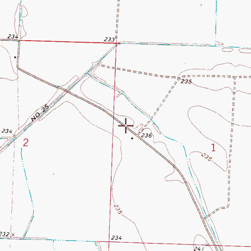 Topographic Map of Upper Nodena (historical), AR