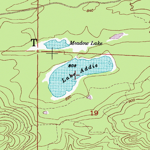 Topographic Map of Lake Addie, MI