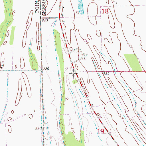 Topographic Map of Gilfield Church (historical), AR
