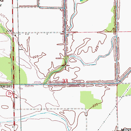 Topographic Map of Sam Barr Lake (historical), AR