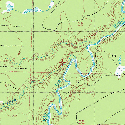 Topographic Map of Aldridge Creek, MI