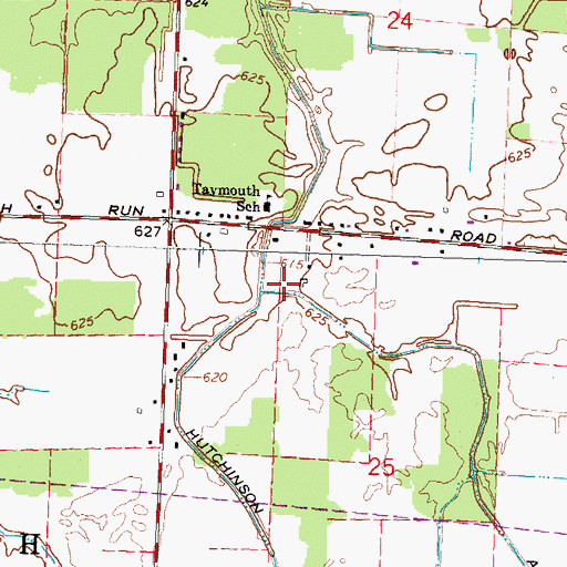 Topographic Map of Alexander Drain, MI