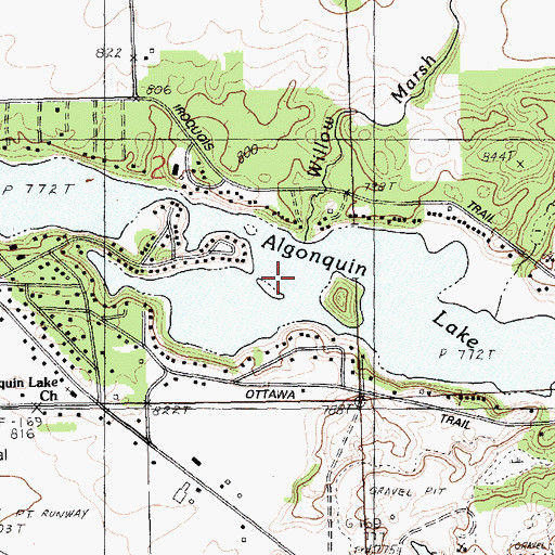Topographic Map of Algonquin Lake, MI