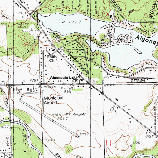 Topographic Map of Algonquin Lake School, MI