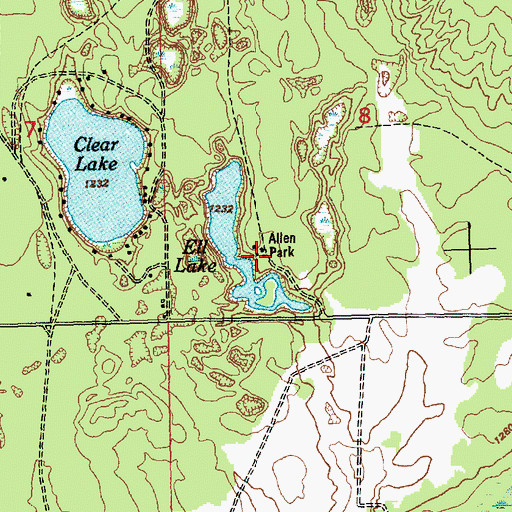 Topographic Map of Allen Park, MI