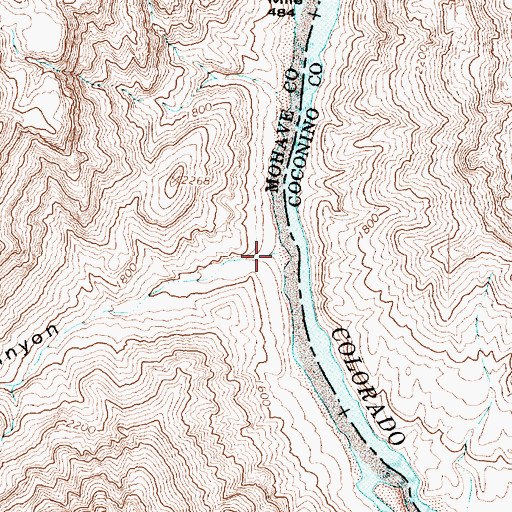 Topographic Map of Indian Canyon, AZ