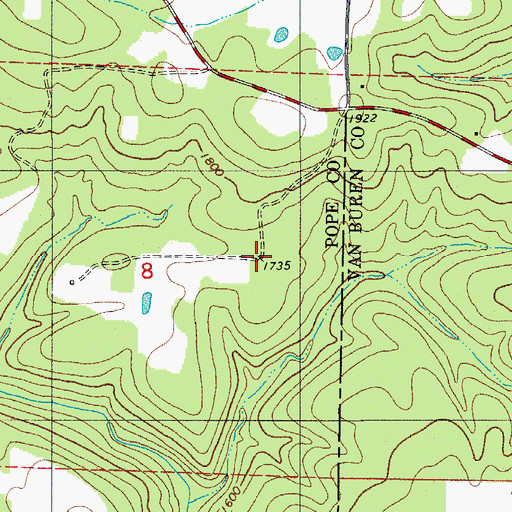 Topographic Map of Ella (historical), AR