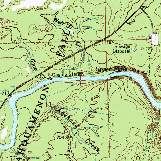 Topographic Map of Anchard Creek, MI