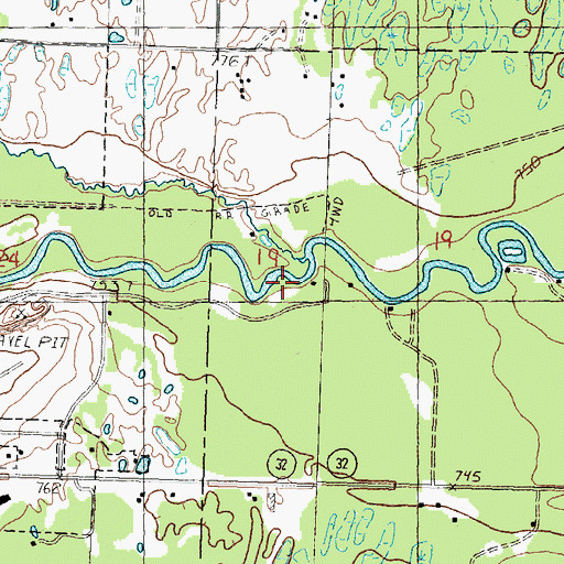 Topographic Map of Anchor Creek, MI
