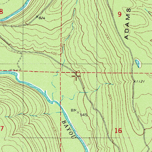 Topographic Map of Laurel (historical), AR