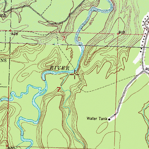 Topographic Map of Anderson Creek, MI