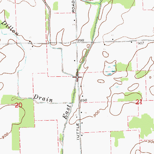 Topographic Map of Anderson Drain, MI