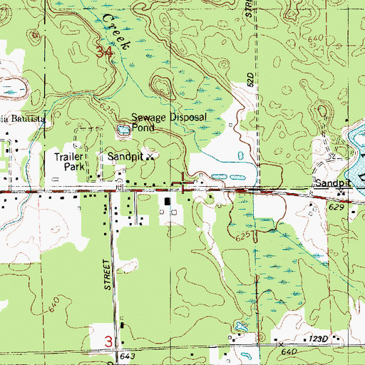 Topographic Map of Anderson School, MI