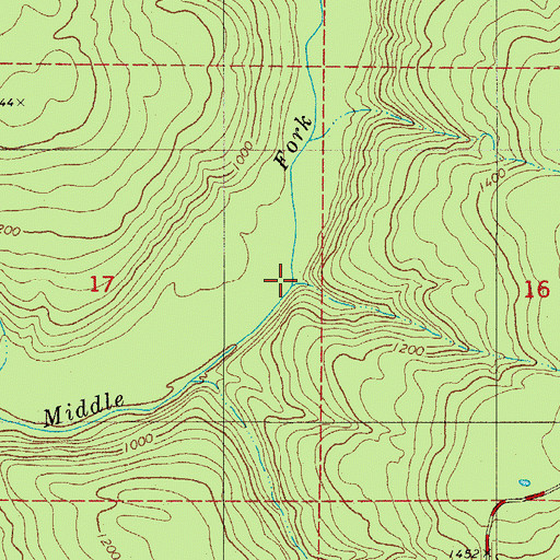 Topographic Map of Gabriel (historical), AR
