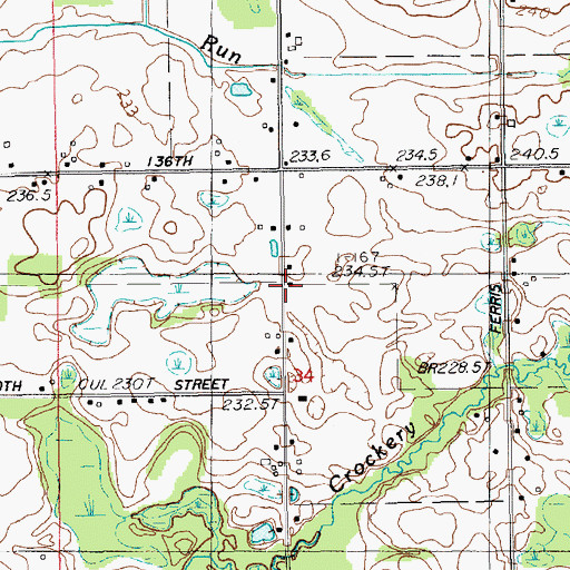 Topographic Map of Applegarth School, MI