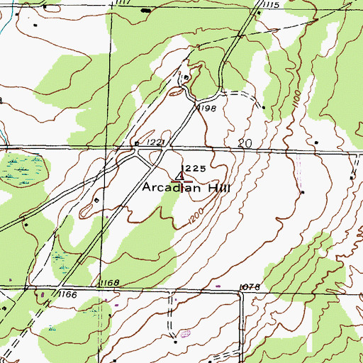 Topographic Map of Arcadian Hill, MI