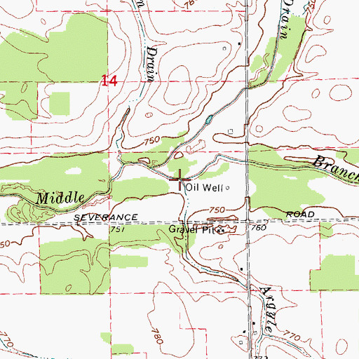 Topographic Map of Argyle Howey Drain, MI