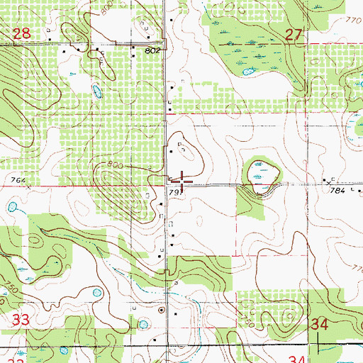 Topographic Map of Arlington Heights School, MI