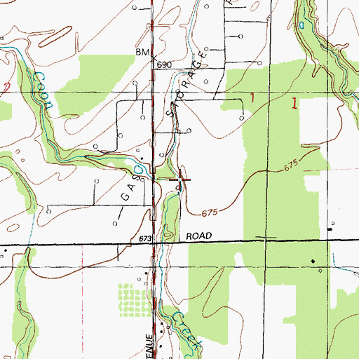 Topographic Map of Armada and Ray Drain, MI