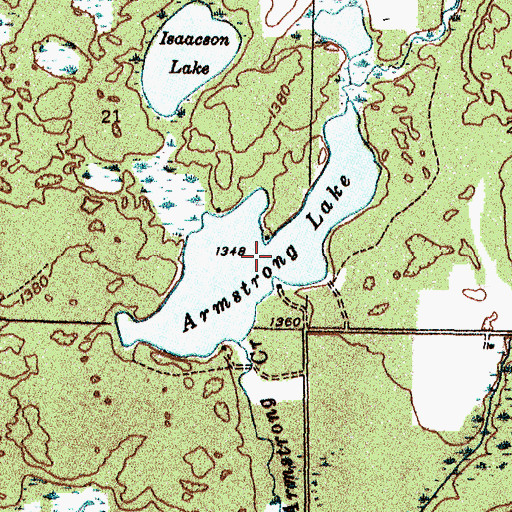 Topographic Map of Armstrong Lake, MI
