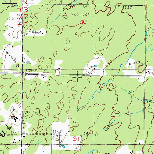Topographic Map of Aura School, MI