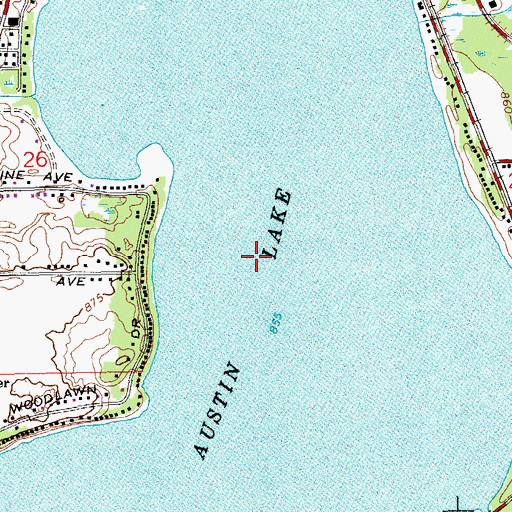 Topographic Map of Austin Lake, MI