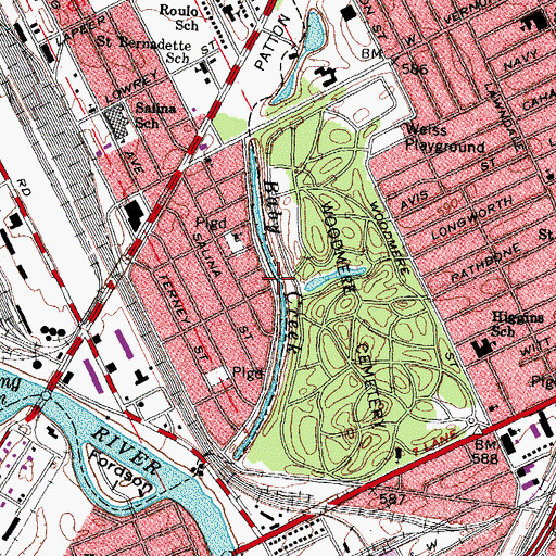 Topographic Map of Baby Creek, MI