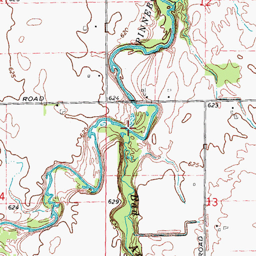 Topographic Map of Bad Axe Creek, MI