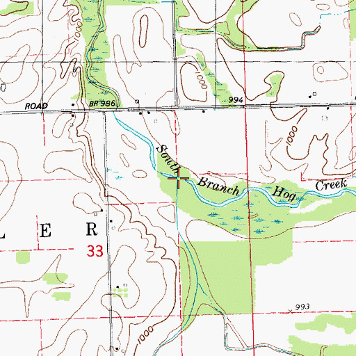 Topographic Map of Bagley Creek, MI