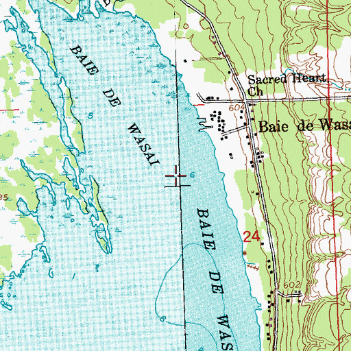 Topographic Map of Baie de Wasai, MI