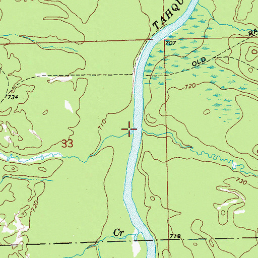 Topographic Map of Baird Creek, MI