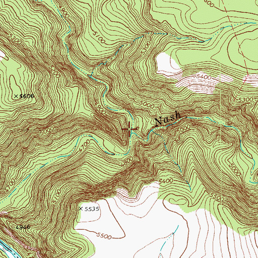 Topographic Map of Indian Creek, AZ