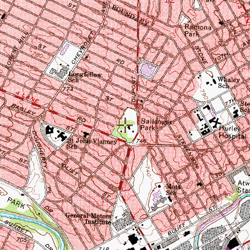 Topographic Map of Ballenger Park, MI