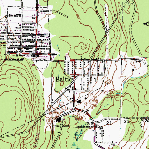 Topographic Map of Baltic, MI