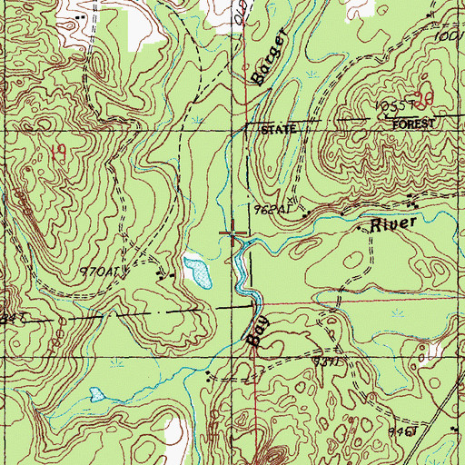 Topographic Map of Barger Creek, MI