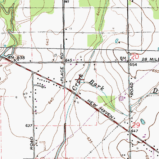 Topographic Map of Bark Drain, MI