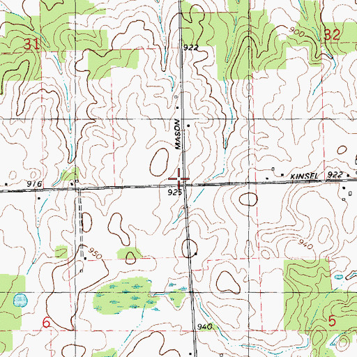 Topographic Map of Barnes School, MI