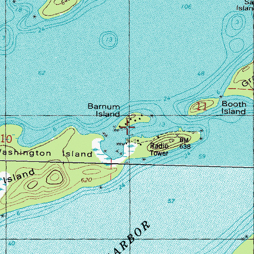 Topographic Map of Barnum Island, MI