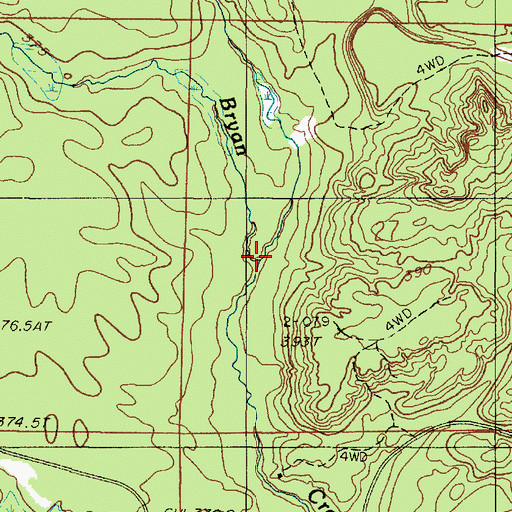Topographic Map of Bass Creek, MI