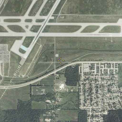 Aerial/Satellite Image of Batham Drain, MI