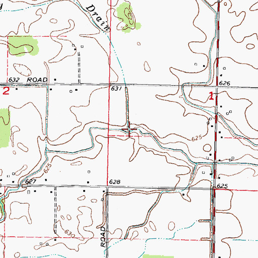 Topographic Map of Batway Drain, MI