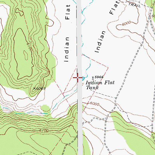 Topographic Map of Indian Flat Tank, AZ