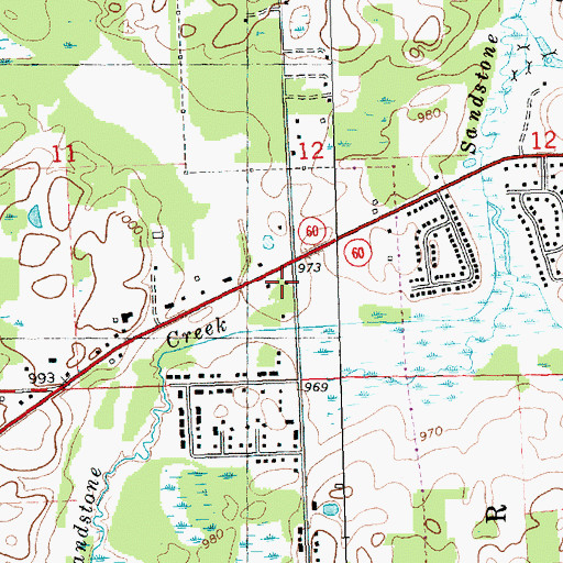 Topographic Map of Bean School, MI