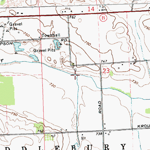 Topographic Map of Bear Creek, MI