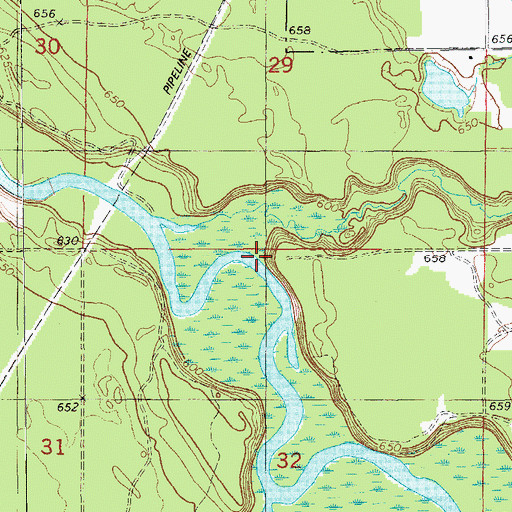 Topographic Map of Bear Creek, MI