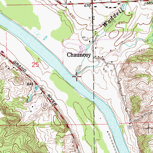Topographic Map of Bear Creek, MI
